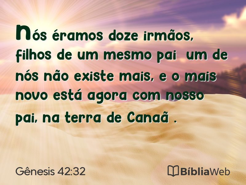 Gênesis 42:32 em imagem para compartilhar