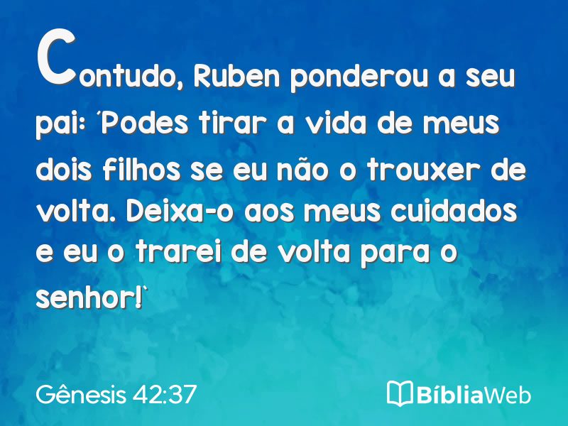 Gênesis 42:37 em imagem para compartilhar