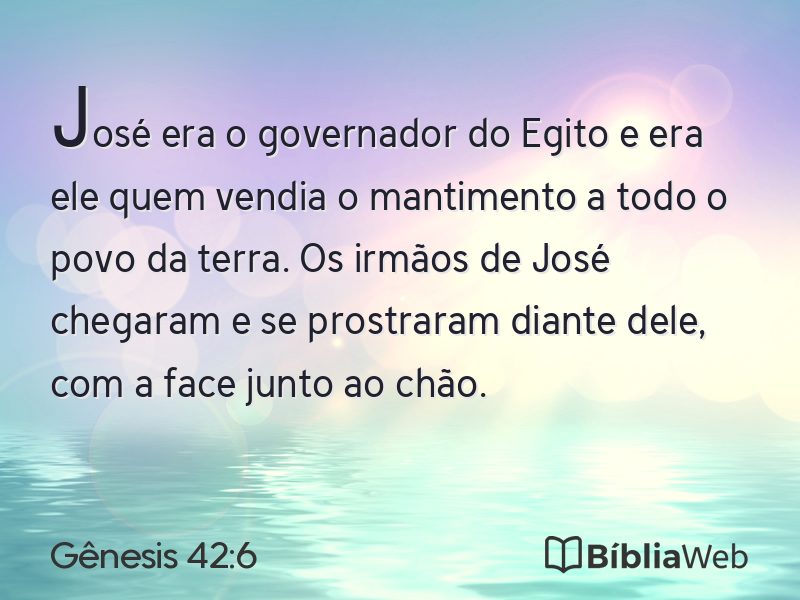 Gênesis 42:6 em imagem para compartilhar