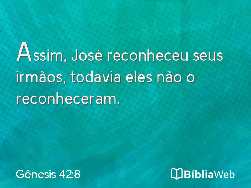 Gênesis 42:8 em imagem para compartilhar
