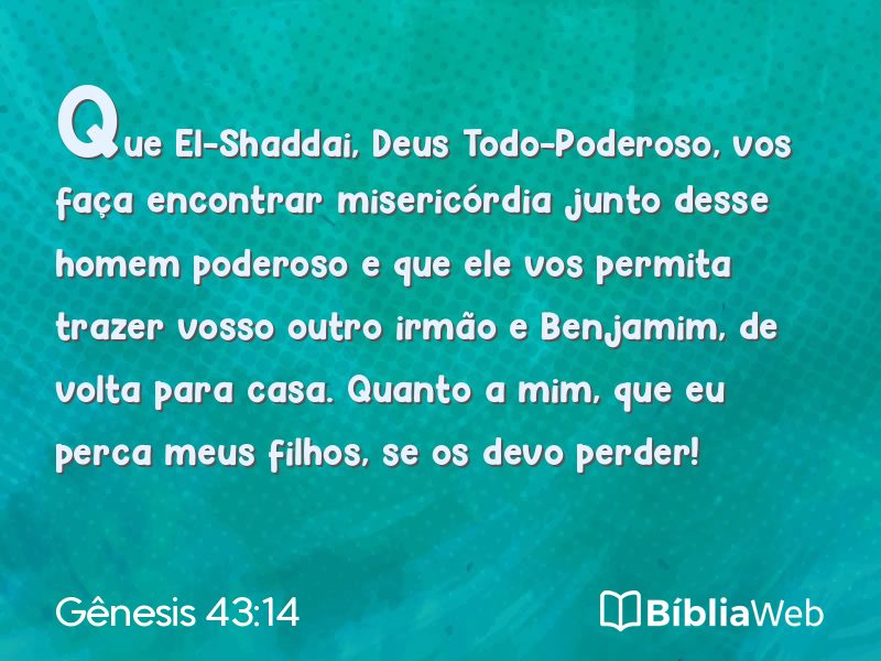 Gênesis 43:14 em imagem para compartilhar