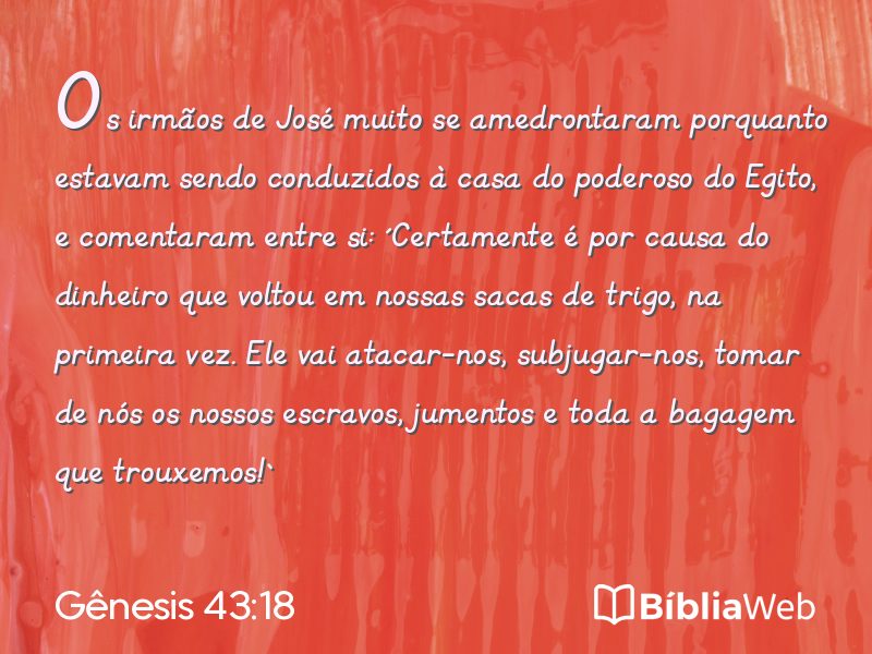 Gênesis 43:18 em imagem para compartilhar