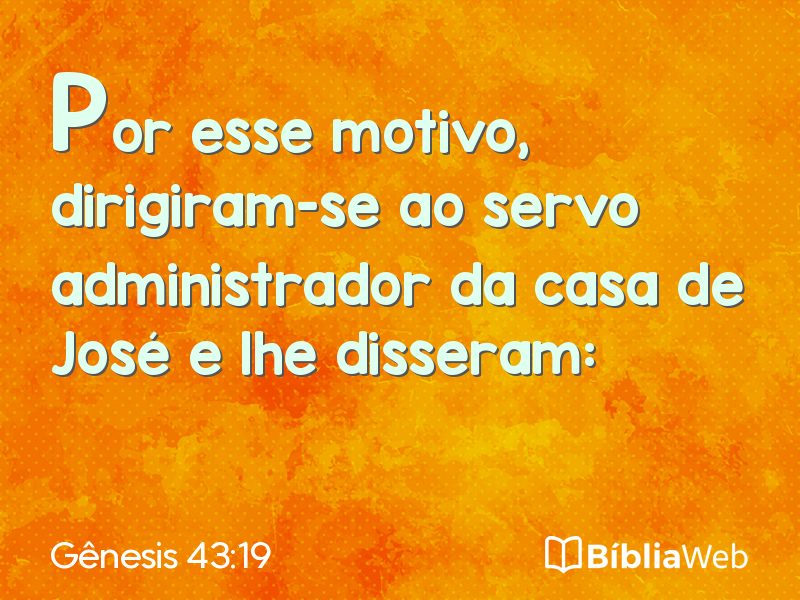 Gênesis 43:19 em imagem para compartilhar