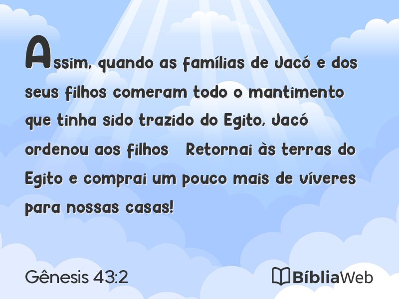 Gênesis 43:2 em imagem para compartilhar
