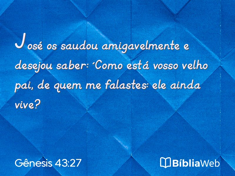 Gênesis 43:27 em imagem para compartilhar