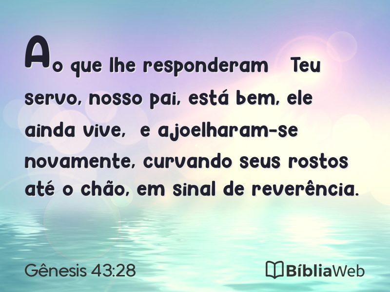 Gênesis 43:28 em imagem para compartilhar