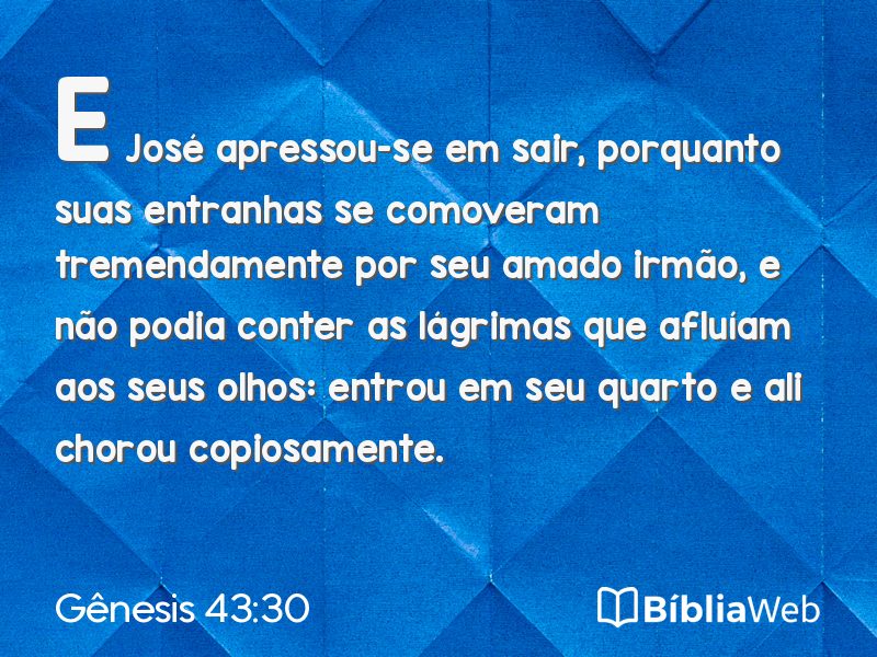 Gênesis 43:30 em imagem para compartilhar