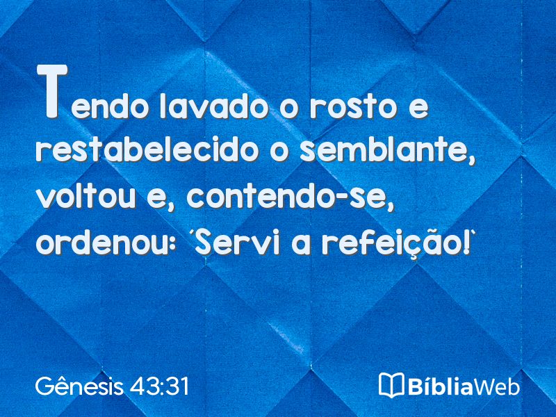 Gênesis 43:31 em imagem para compartilhar