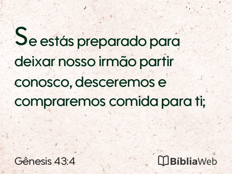 Gênesis 43:4 em imagem para compartilhar