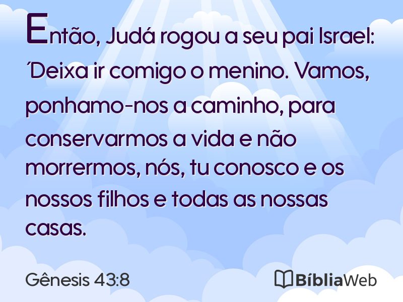 Gênesis 43:8 em imagem para compartilhar