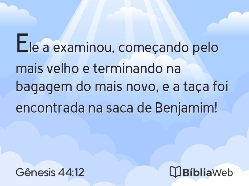 Gênesis 44:12 em imagem para compartilhar