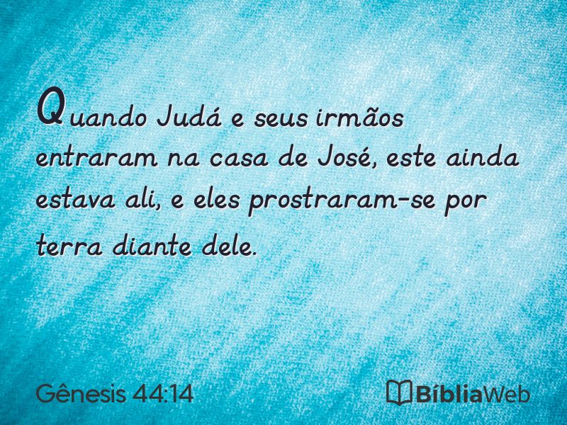 Gênesis 44:14 em imagem para compartilhar