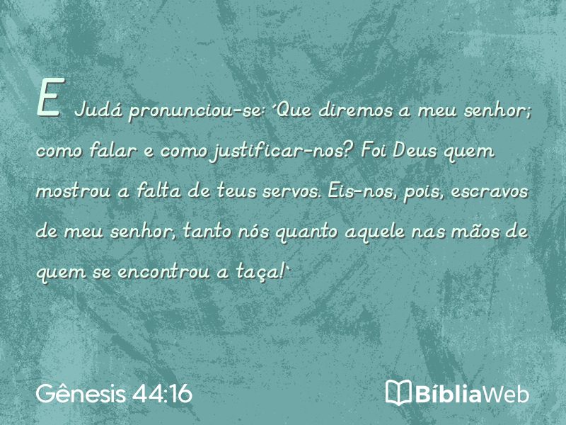 Gênesis 44:16 em imagem para compartilhar