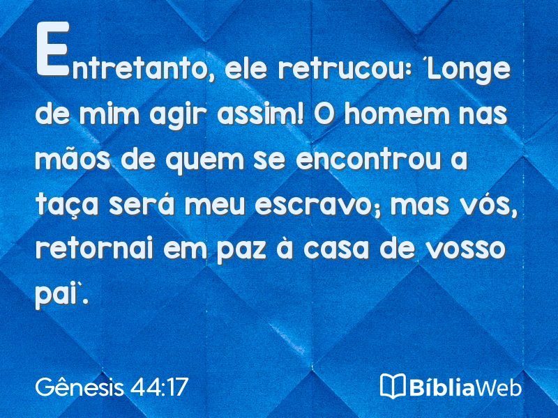 Gênesis 44:17 em imagem para compartilhar
