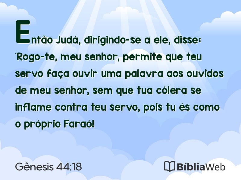 Gênesis 44:18 em imagem para compartilhar