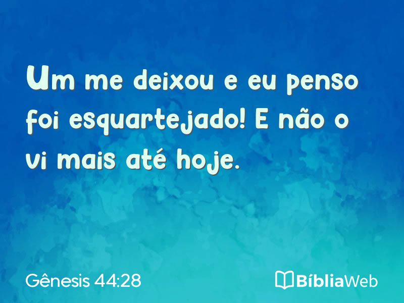 Gênesis 44:28 em imagem para compartilhar