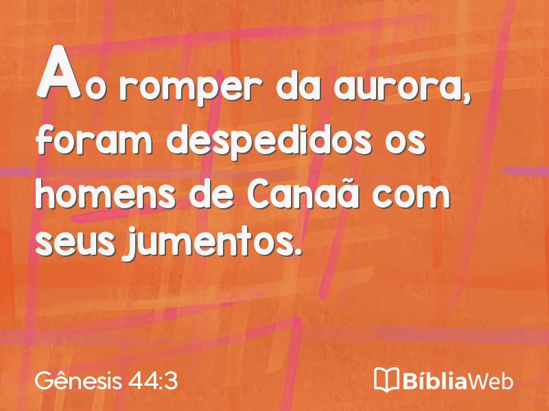 Gênesis 44:3 em imagem para compartilhar