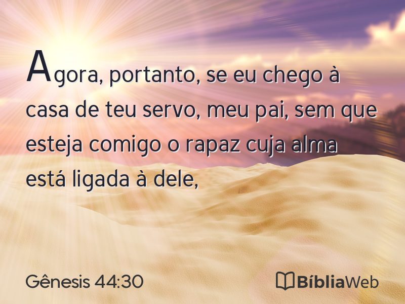 Gênesis 44:30 em imagem para compartilhar