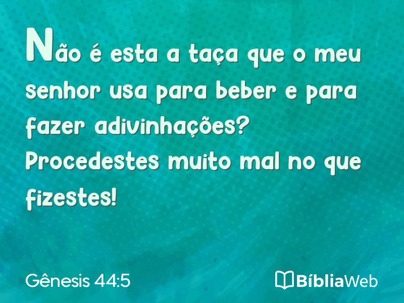 Gênesis 44:5 em imagem para compartilhar