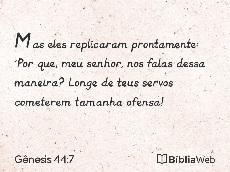 Gênesis 44:7 em imagem para compartilhar
