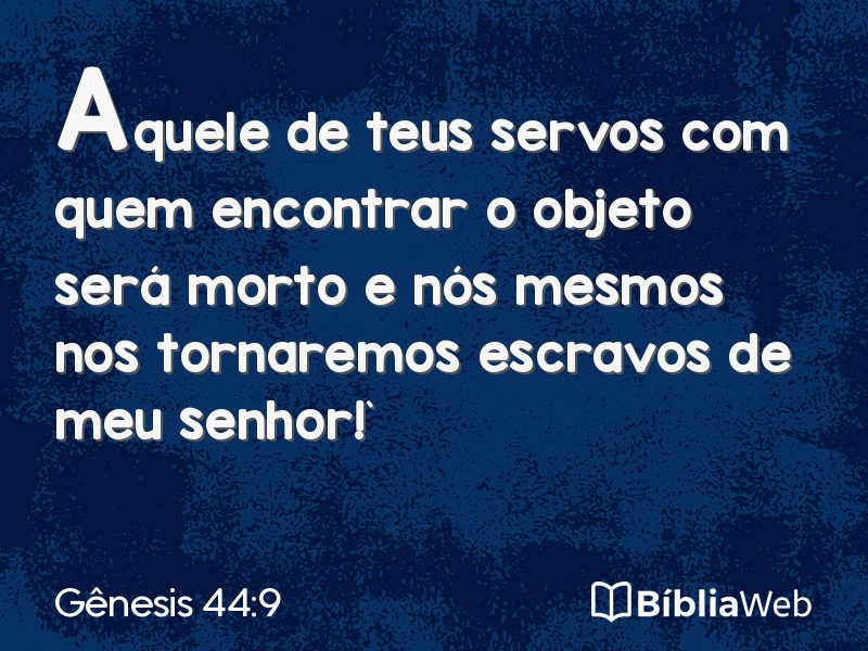 Gênesis 44:9 em imagem para compartilhar