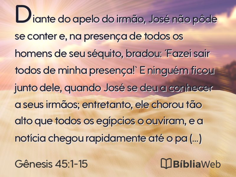 Gênesis 45:1-15 em imagem para compartilhar