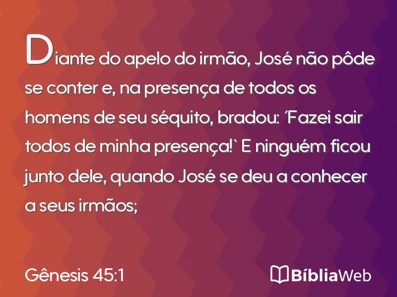 Gênesis 45:1 em imagem para compartilhar