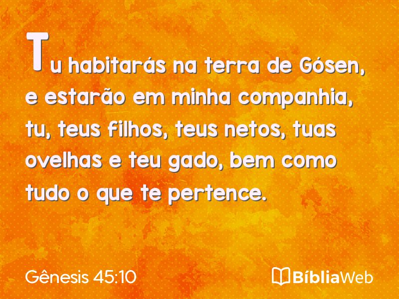 Gênesis 45:10 em imagem para compartilhar