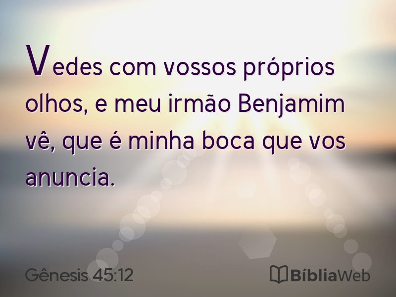 Gênesis 45:12 em imagem para compartilhar