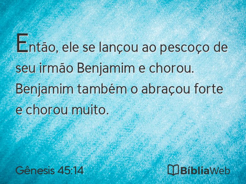 Gênesis 45:14 em imagem para compartilhar