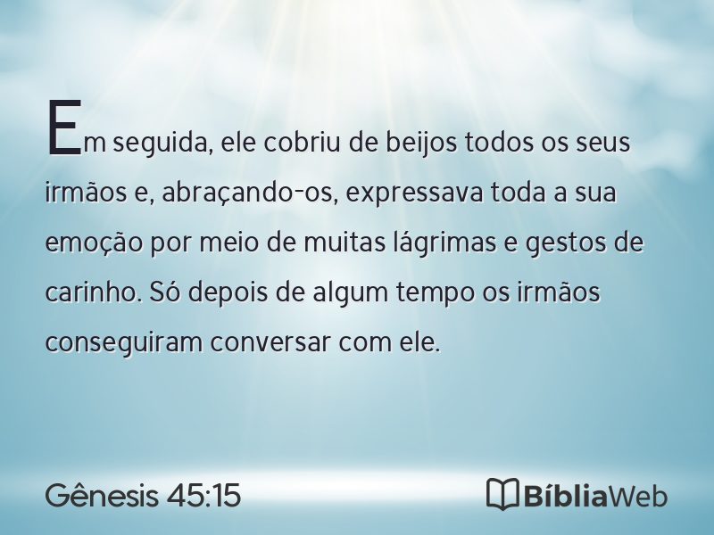 Gênesis 45:15 em imagem para compartilhar
