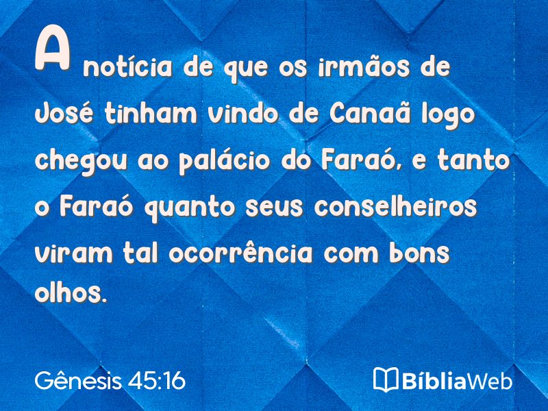 Gênesis 45:16 em imagem para compartilhar