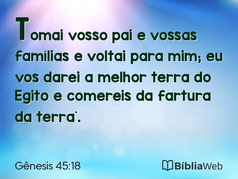 Gênesis 45:18 em imagem para compartilhar