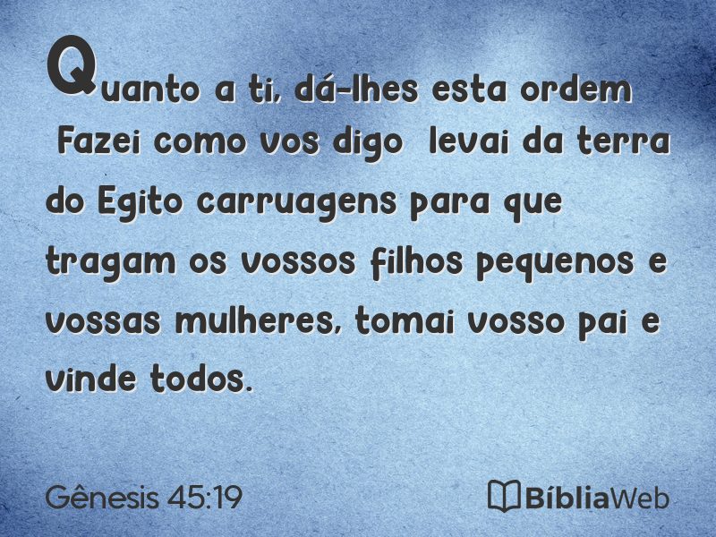 Gênesis 45:19 em imagem para compartilhar