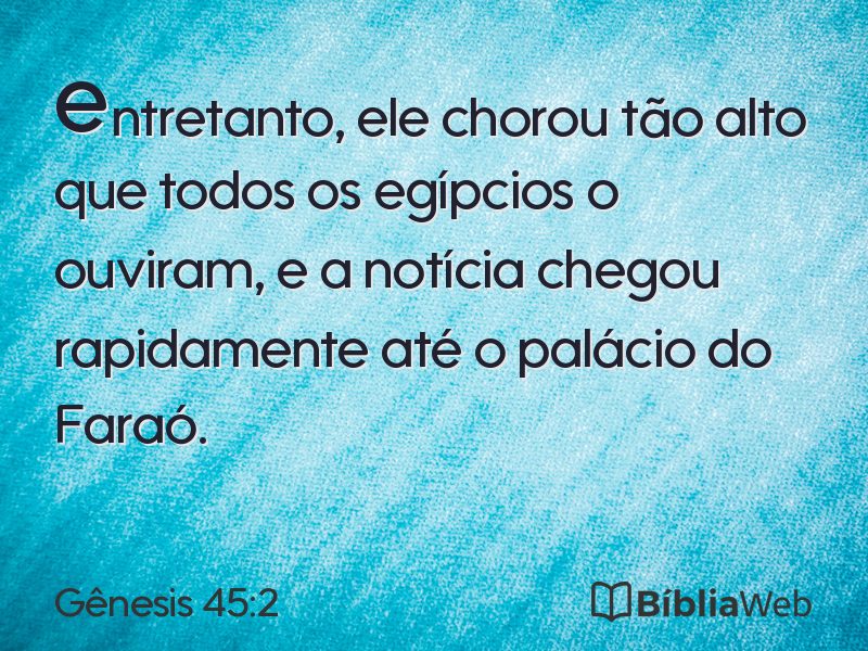 Gênesis 45:2 em imagem para compartilhar