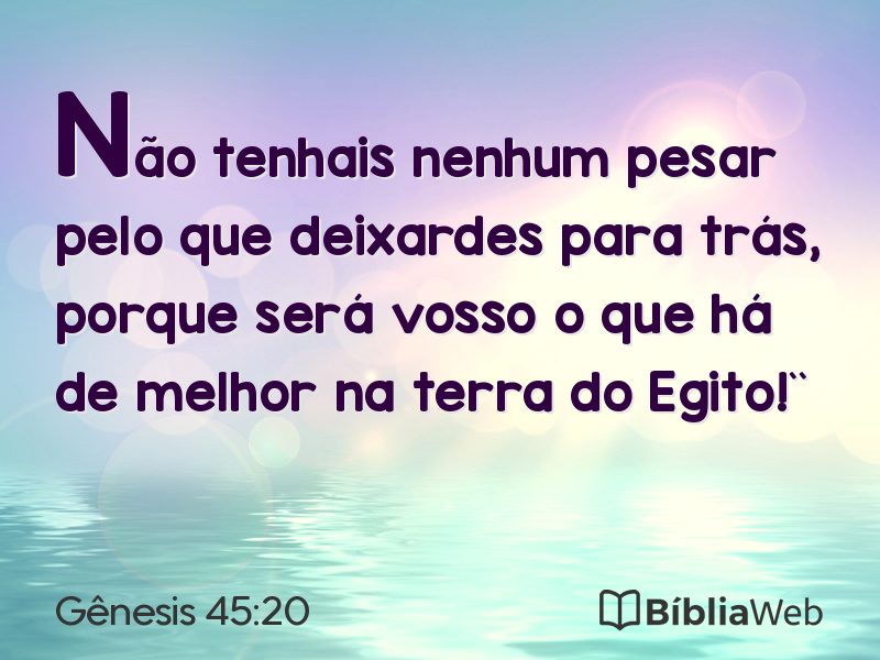 Gênesis 45:20 em imagem para compartilhar