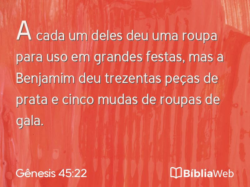 Gênesis 45:22 em imagem para compartilhar