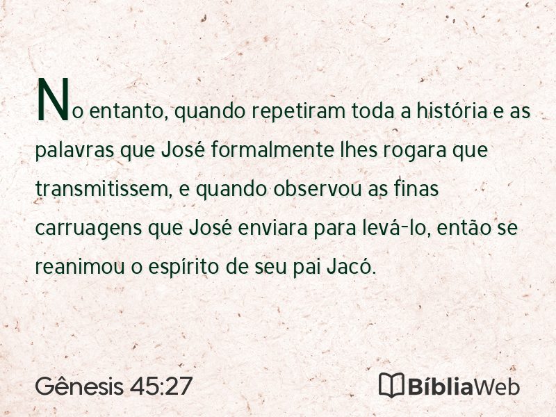 Gênesis 45:27 em imagem para compartilhar