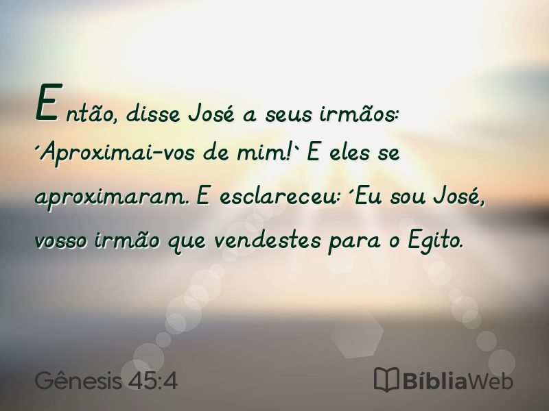 Gênesis 45:4 em imagem para compartilhar