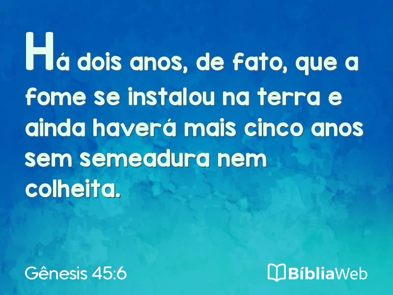 Gênesis 45:6 em imagem para compartilhar