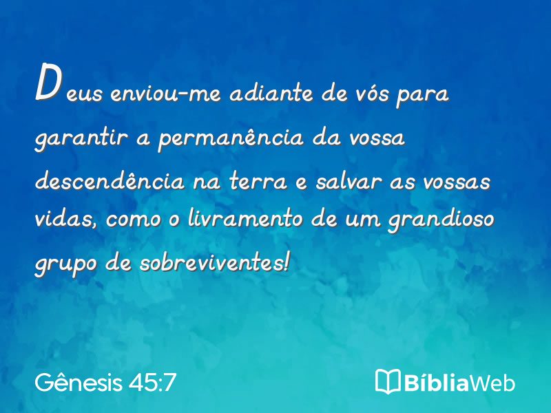 Gênesis 45:7 em imagem para compartilhar