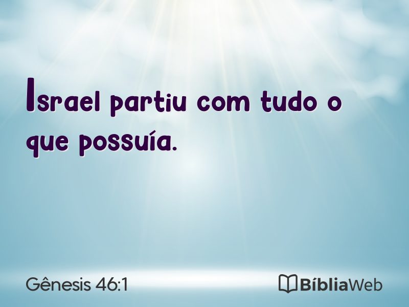 Gênesis 46:1 em imagem para compartilhar