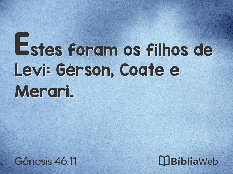 Gênesis 46:11 em imagem para compartilhar