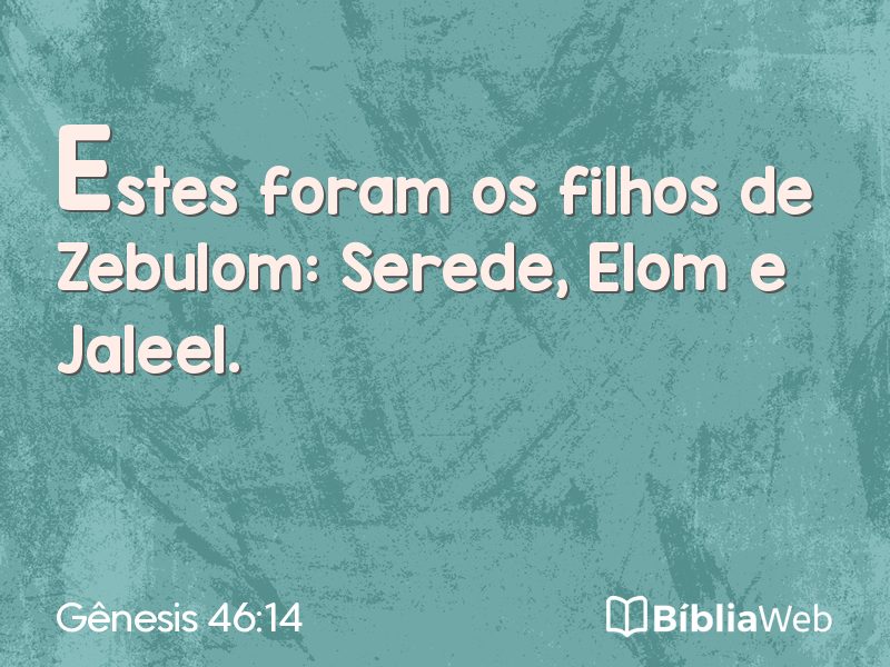 Gênesis 46:14 em imagem para compartilhar