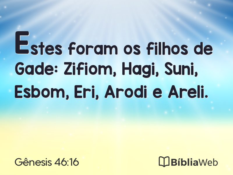 Gênesis 46:16 em imagem para compartilhar
