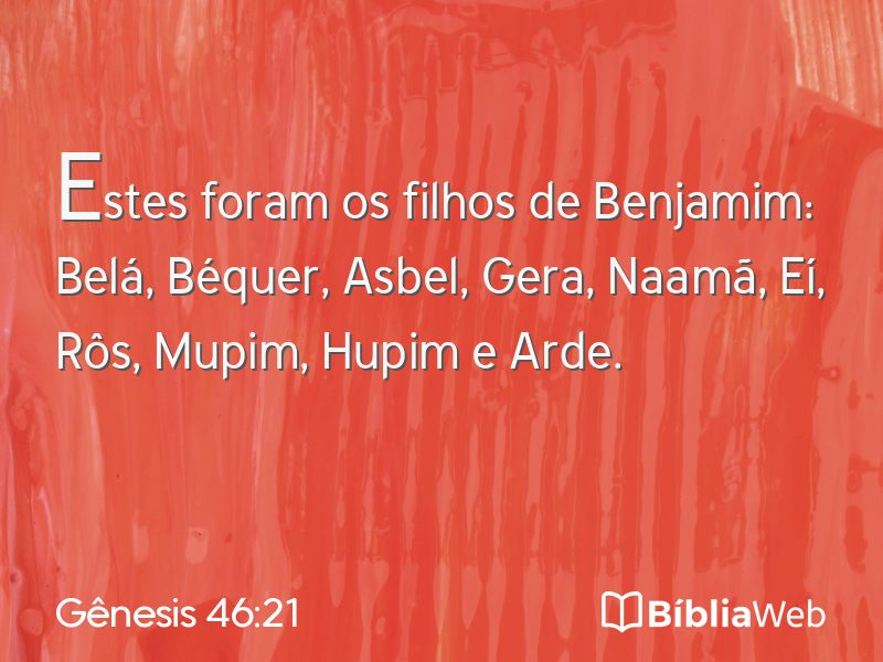 Gênesis 46:21 em imagem para compartilhar