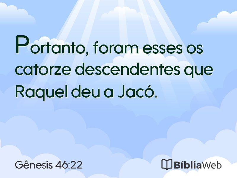 Gênesis 46:22 em imagem para compartilhar