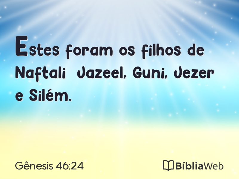 Gênesis 46:24 em imagem para compartilhar