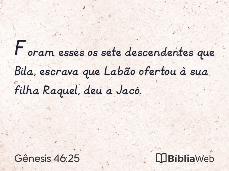 Gênesis 46:25 em imagem para compartilhar