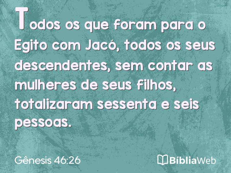 Gênesis 46:26 em imagem para compartilhar